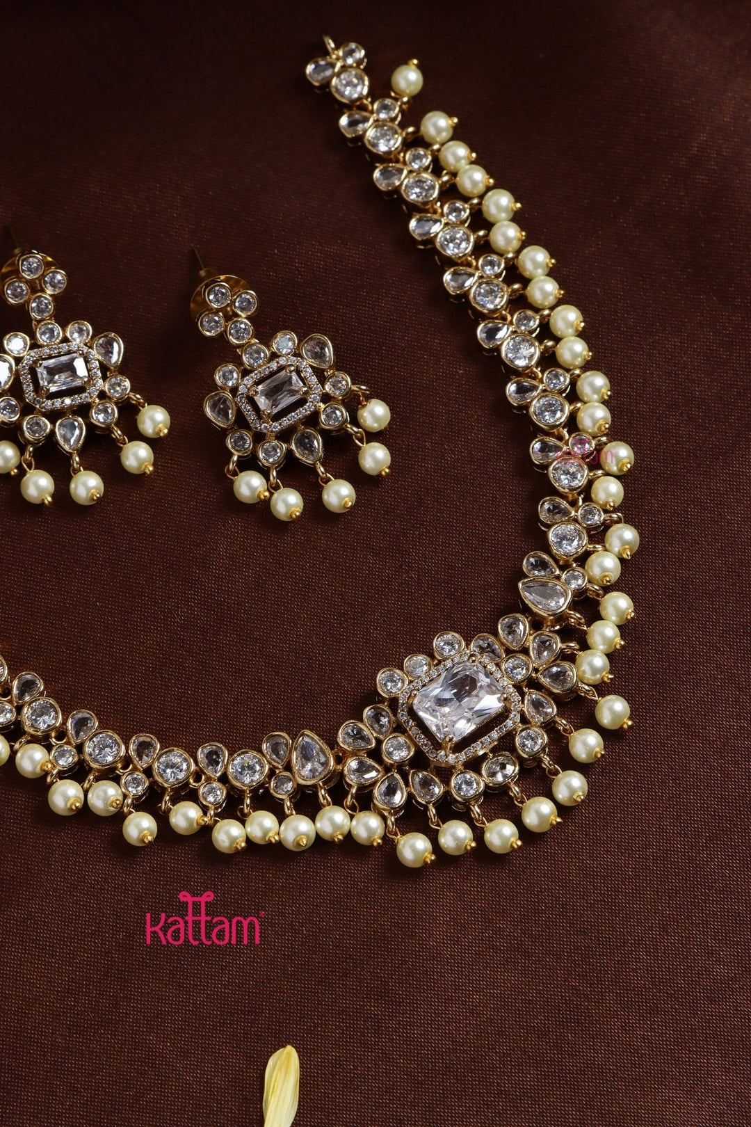 Riya - White Stone Choker - N3248