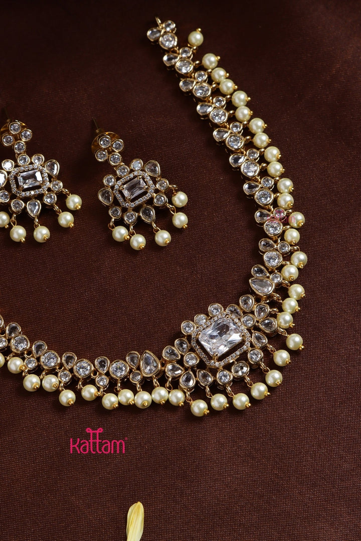 Riya - White Stone Choker - N3248