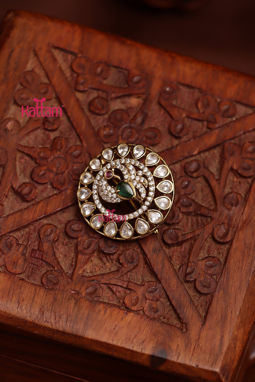 Round Peacock Jadai Billai - JB110