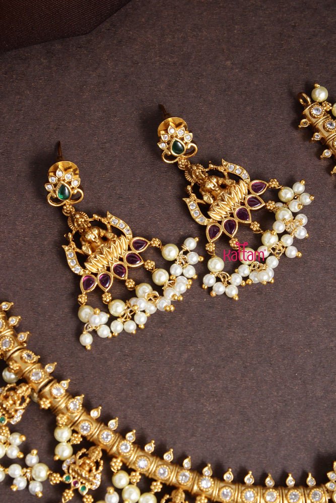 Ruby Goddess Guttapusalu Necklace - N2174