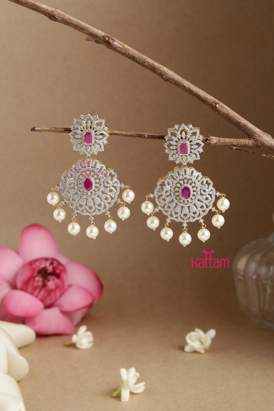 Ruby Grand AD Stone Earring - E809