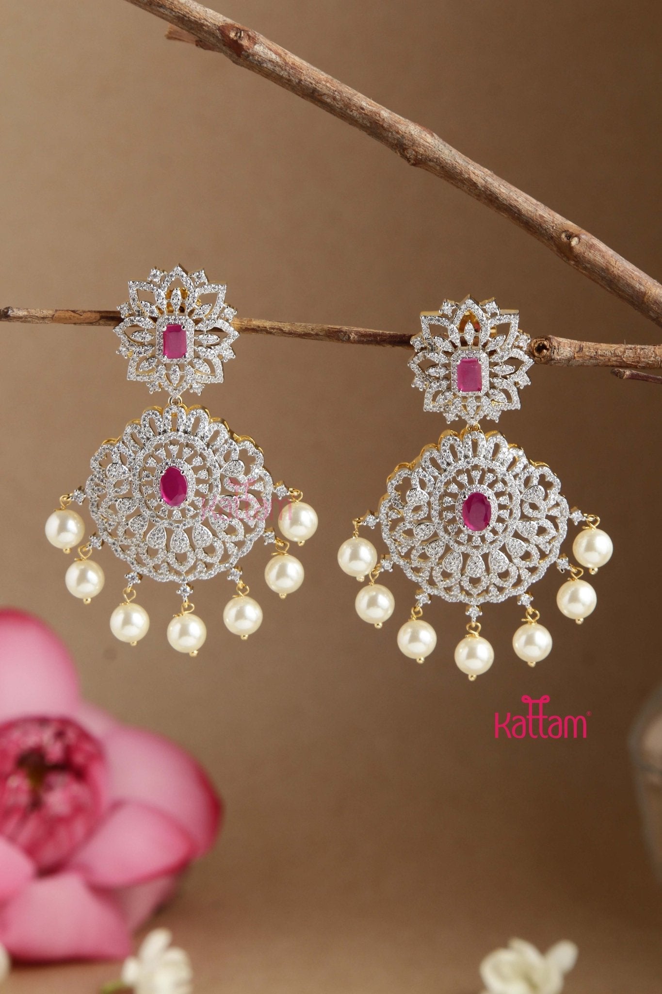 Ruby Grand AD Stone Earring Kattam