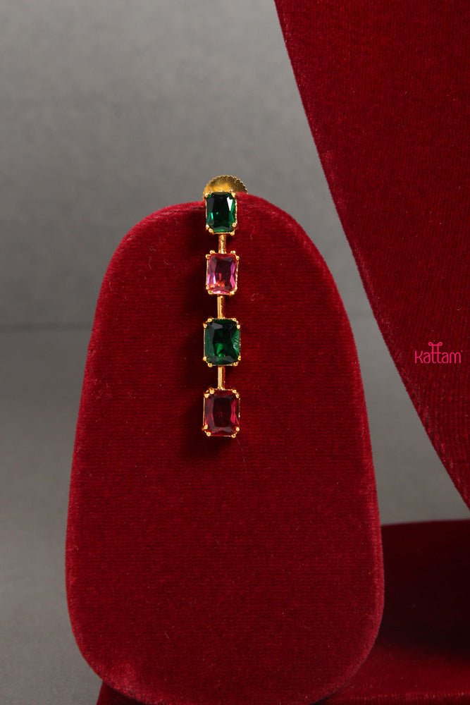 Ruby Green Double Line Choker - N1448