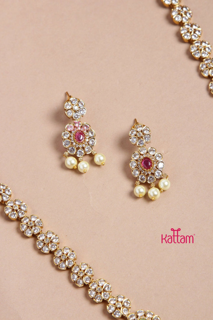 Ruby Green Grand Bridal Stone Haram - N3177