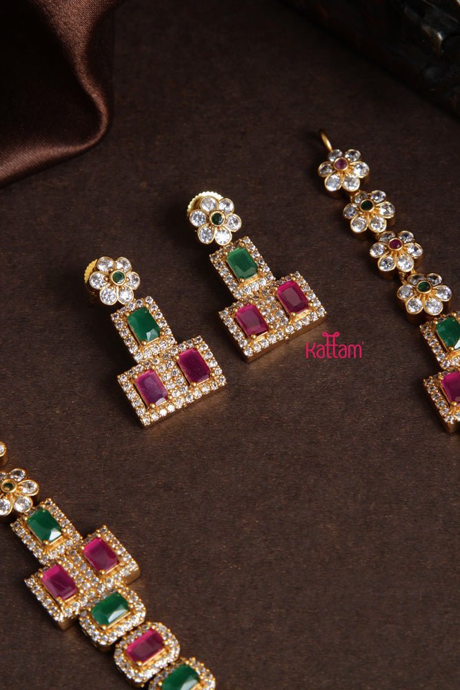 Ruby Green Grand Stone Necklace - N2178