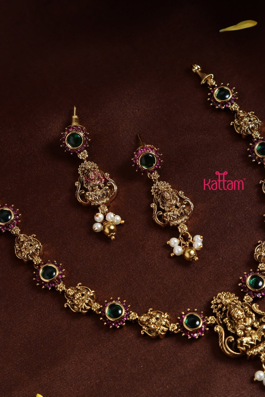 Ruby Green Nakshi Necklace - N3213