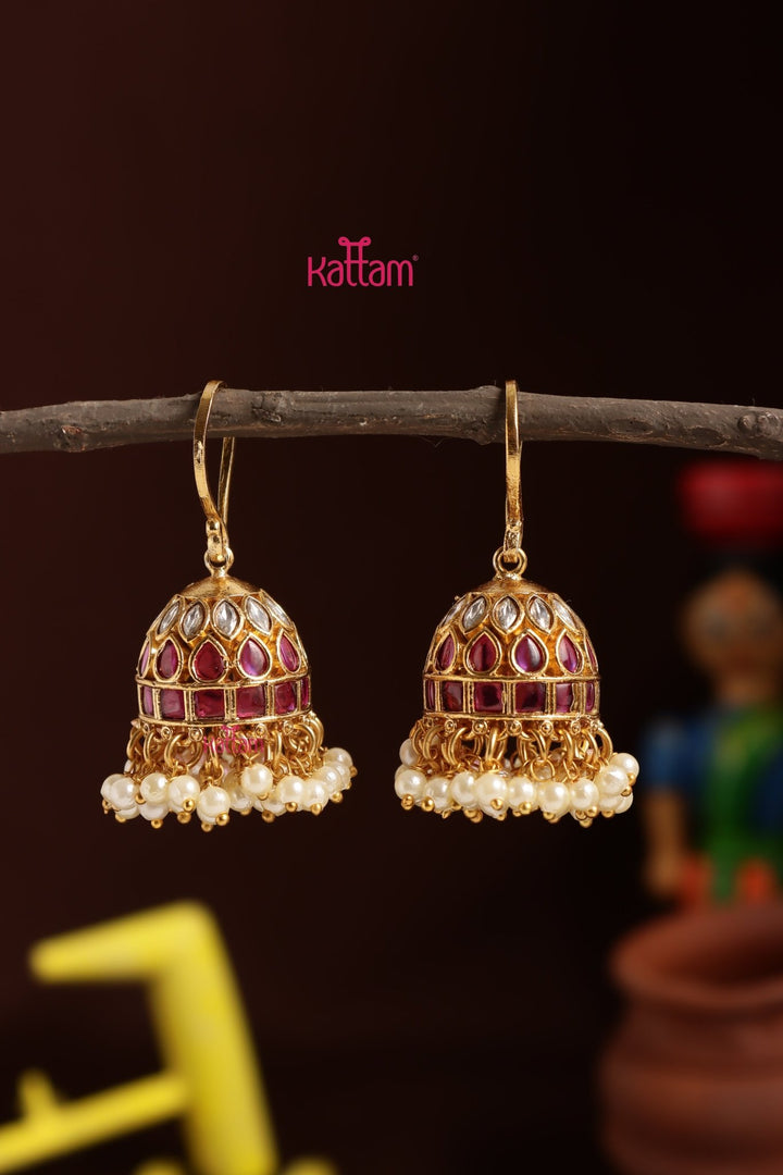 Ruby Kemp Small Hook Jhumka - E1332