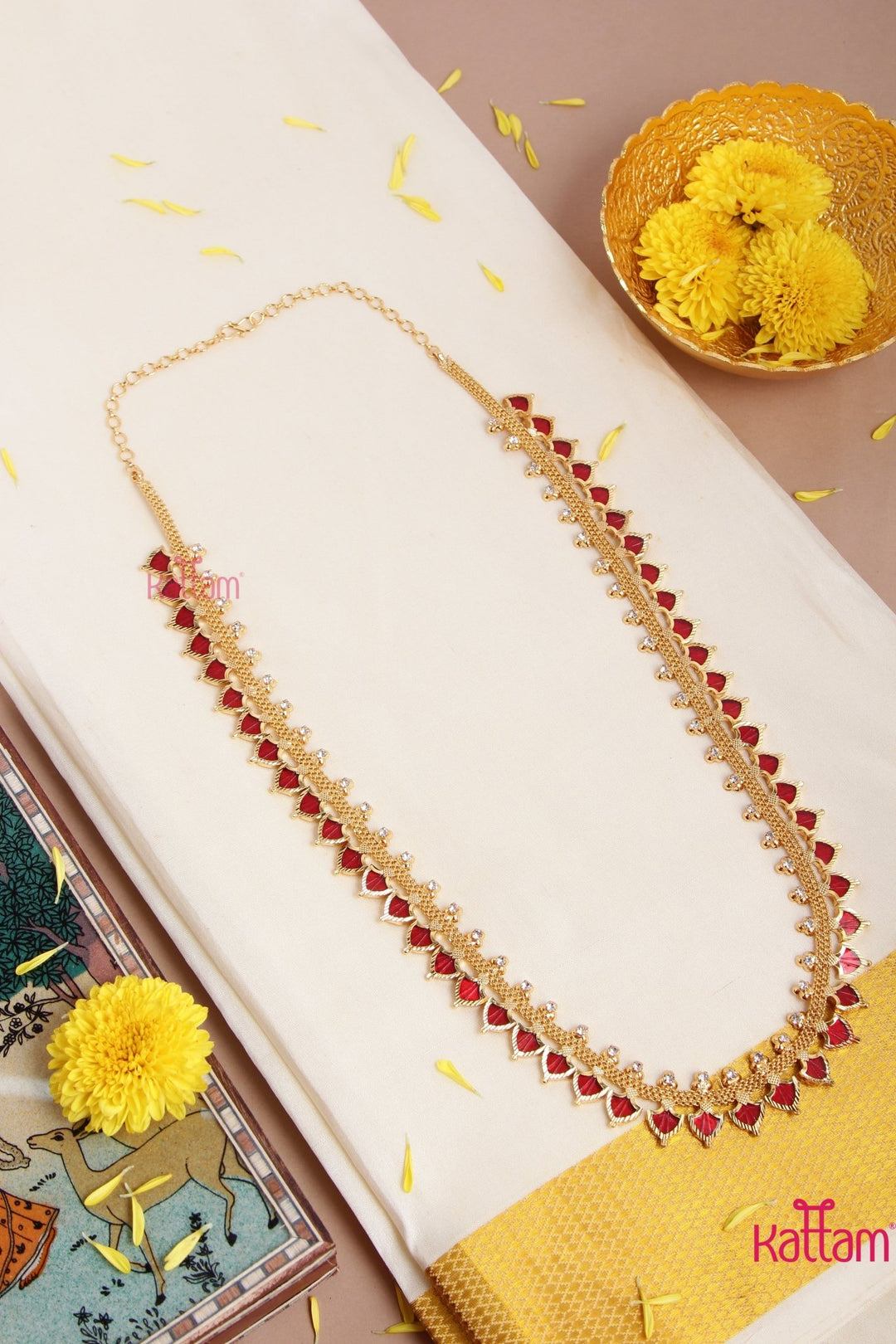 Ruby Palakka Haram ( No Earrings ) - N3190