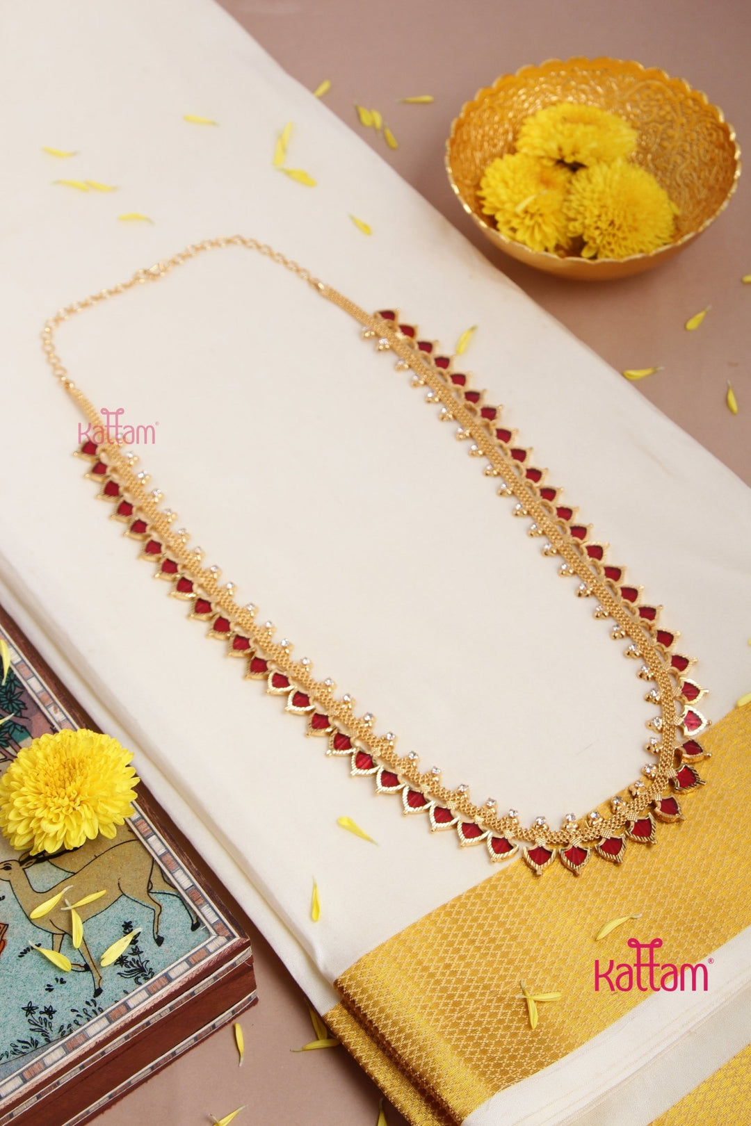Ruby Palakka Haram ( No Earrings ) - N3190