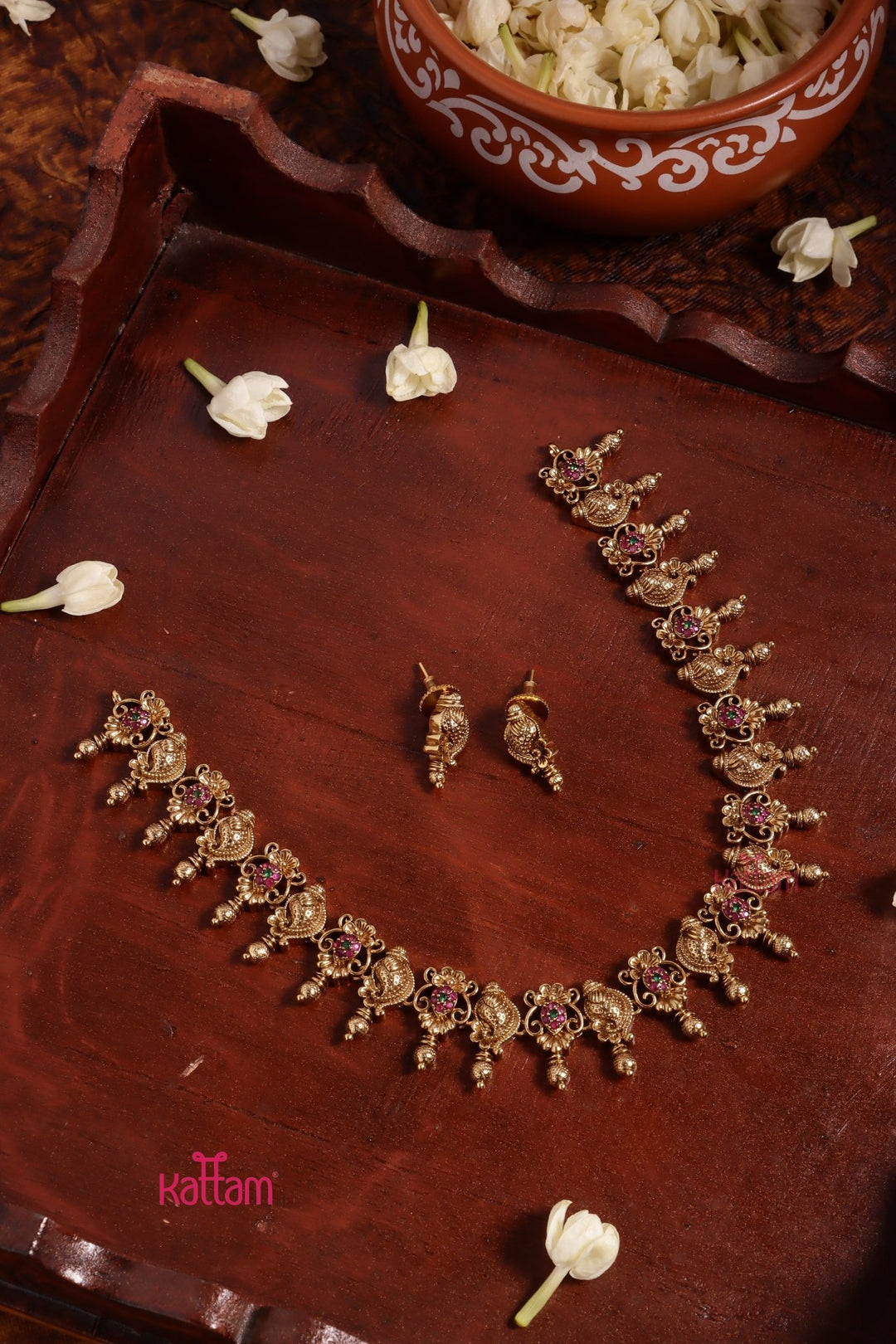 Rubygreen Flower Sangu Choker - N3610