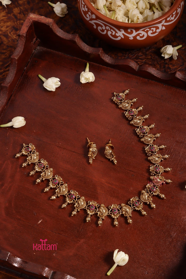 Rubygreen Flower Sangu Choker - N3610