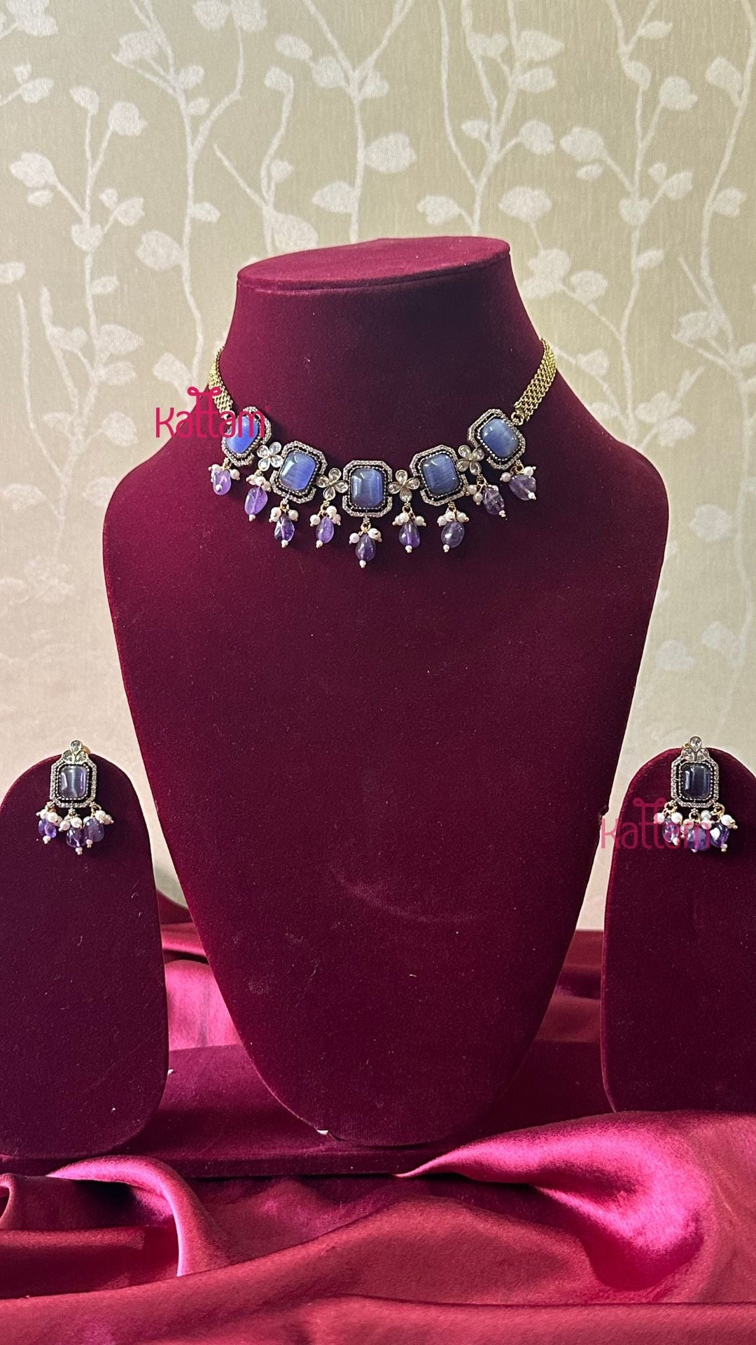 Ruth Victorian Purple Choker - N5051