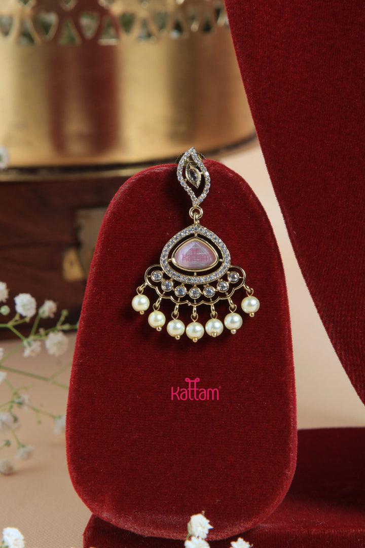 Saha - Victorian PastelPink Short Necklace - N6103