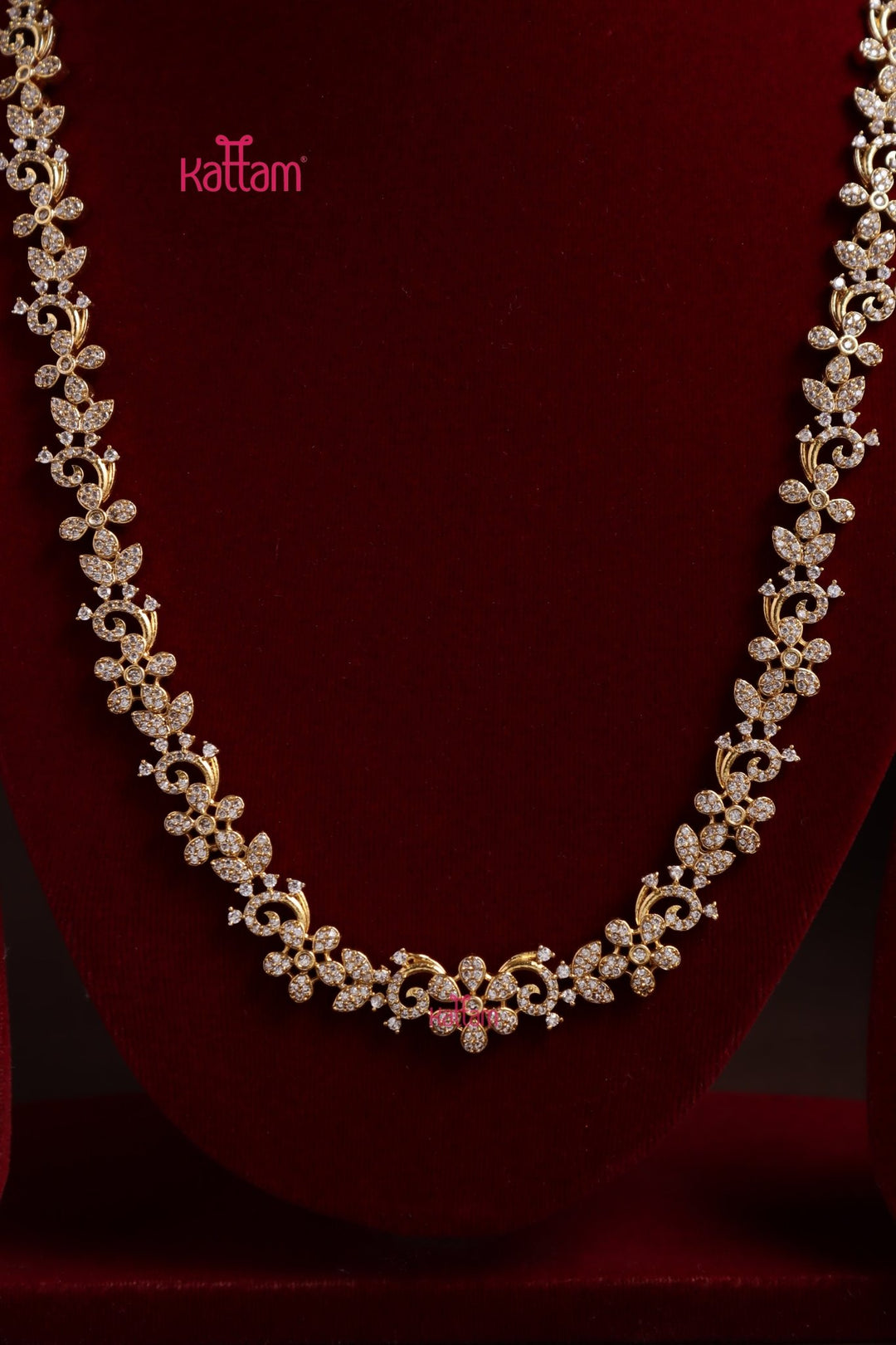 Sasha - AD White Floral Haram - N5376