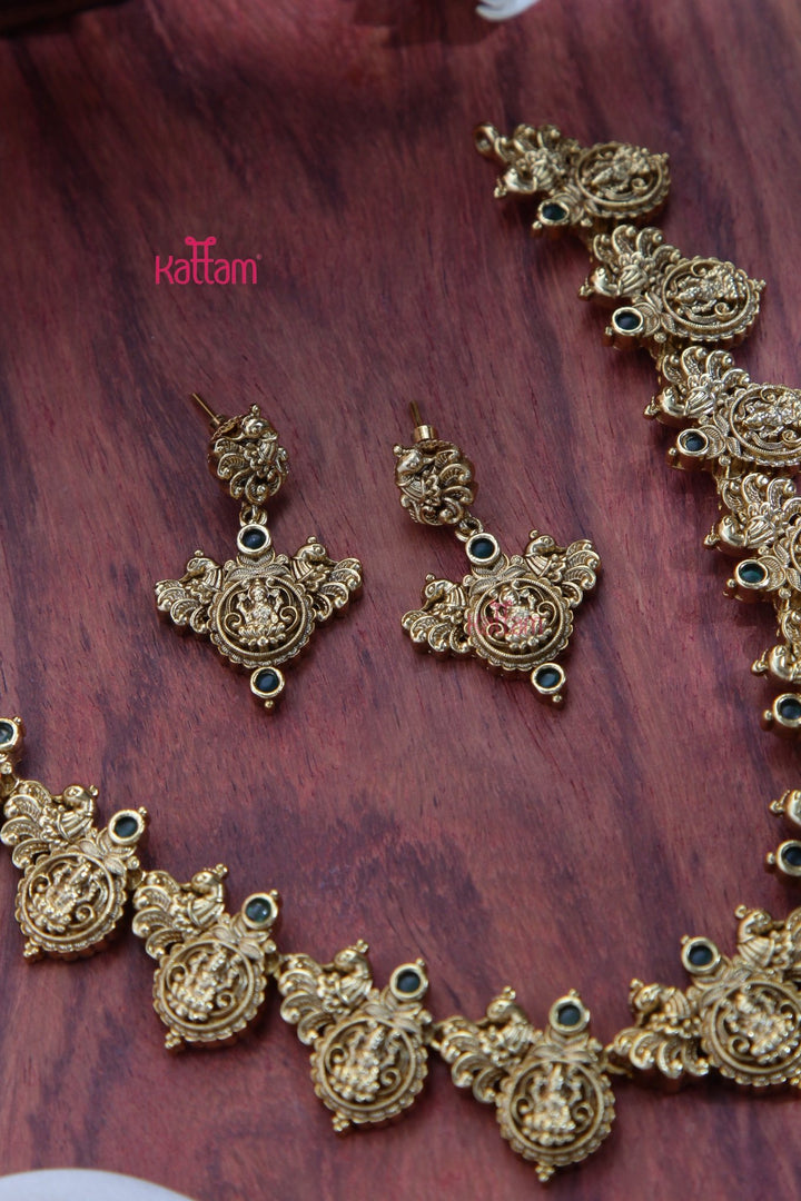 Selvi - Antique Lakshmi Coin Choker - N3377