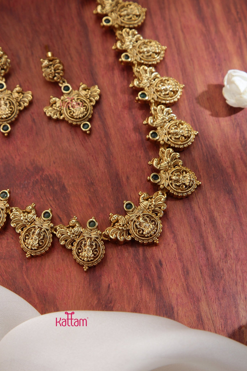 Selvi - Antique Lakshmi Coin Choker - N3377