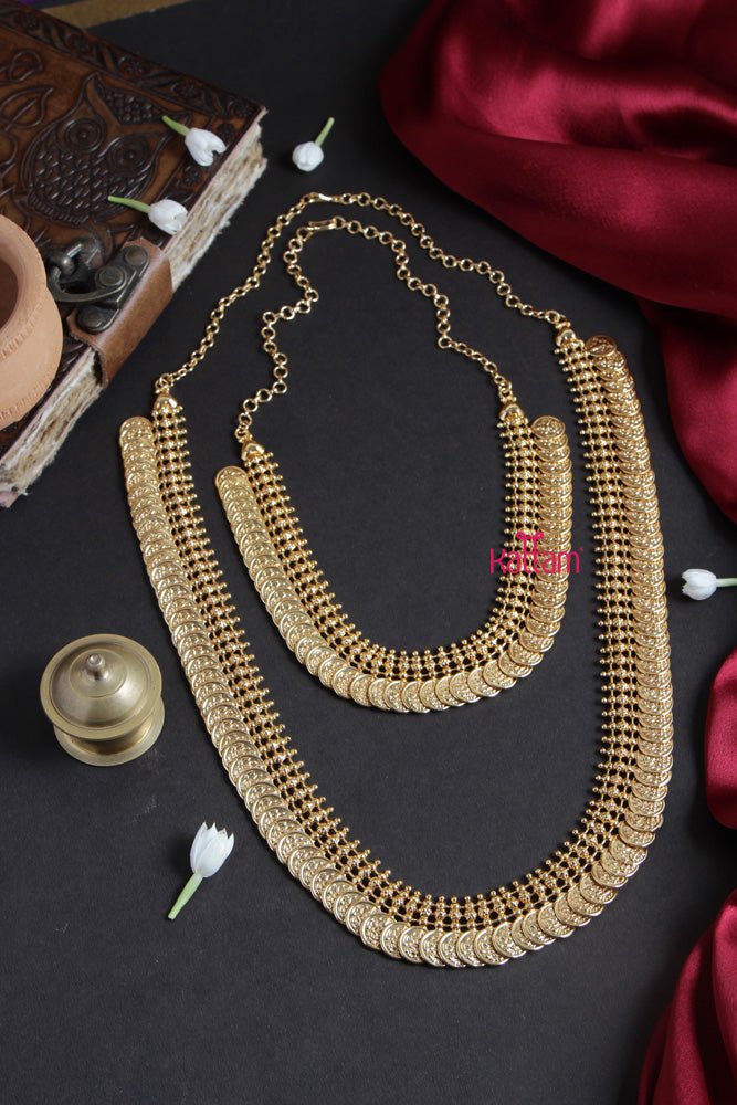 Semi Bridal Coin Necklace & Haram Combo ( No Earrings) - N1879