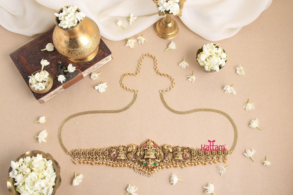 Semi Bridal Goddess Hip Chain - Gold Ball - HB143