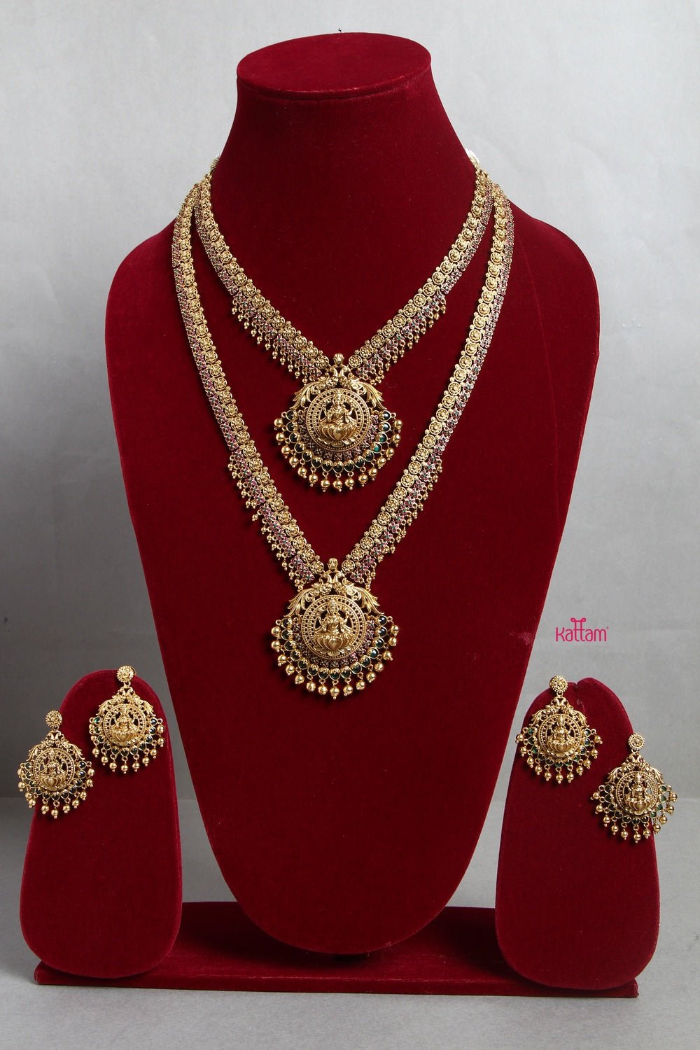 Semi Bridal Goddess Lakshmi Short Necklace - N1218