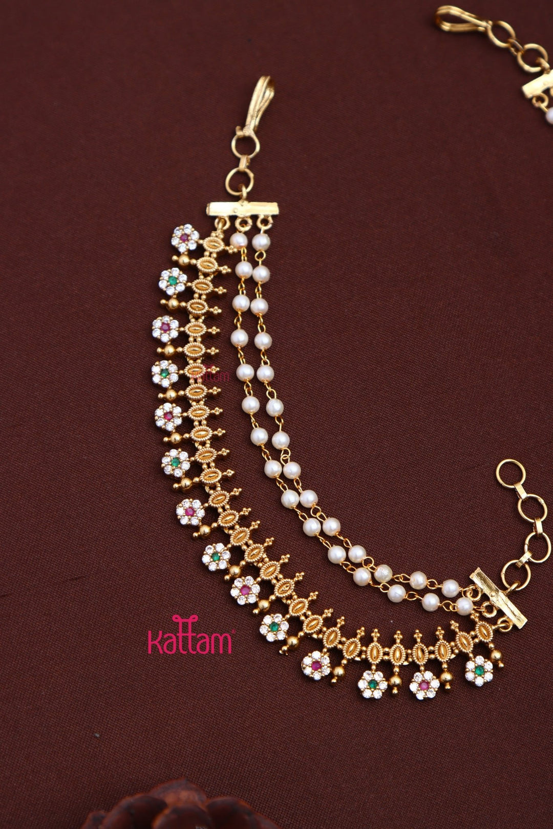 Semi Bridal Multiflower Earchain - EC046