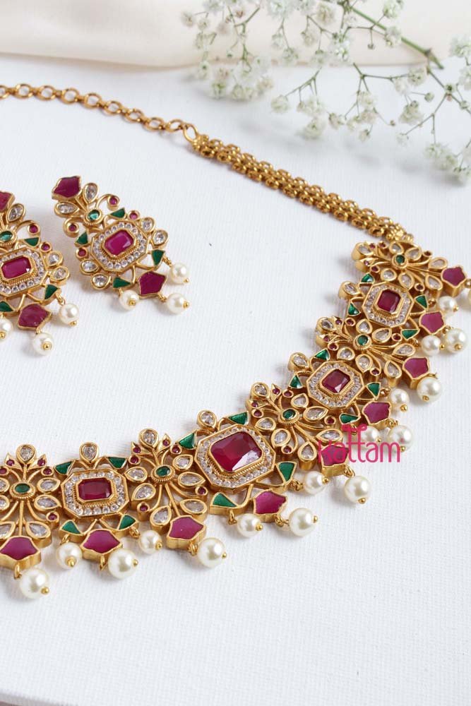 Semi Bridal Multistone Choker - N2319