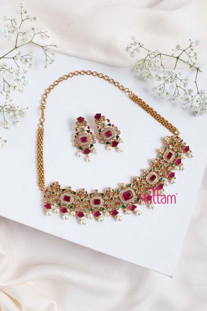 Semi Bridal Multistone Choker - N2319