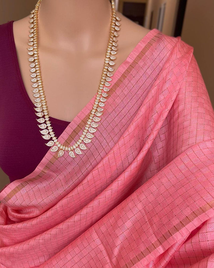 Semi Bridal White Stone Manga Necklace Set- Short and Haram Available separately - N479