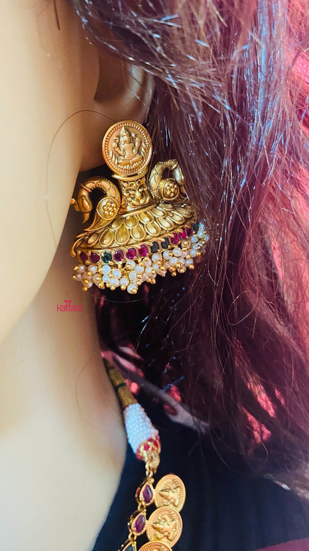 Semi Precious Nakshi Goddess Necklace - N1078