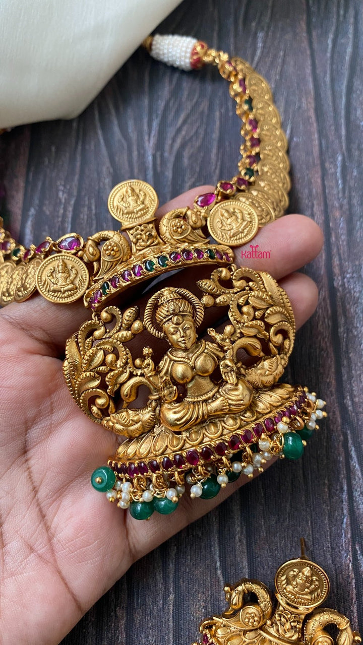 Semi Precious Nakshi Goddess Necklace - N1078