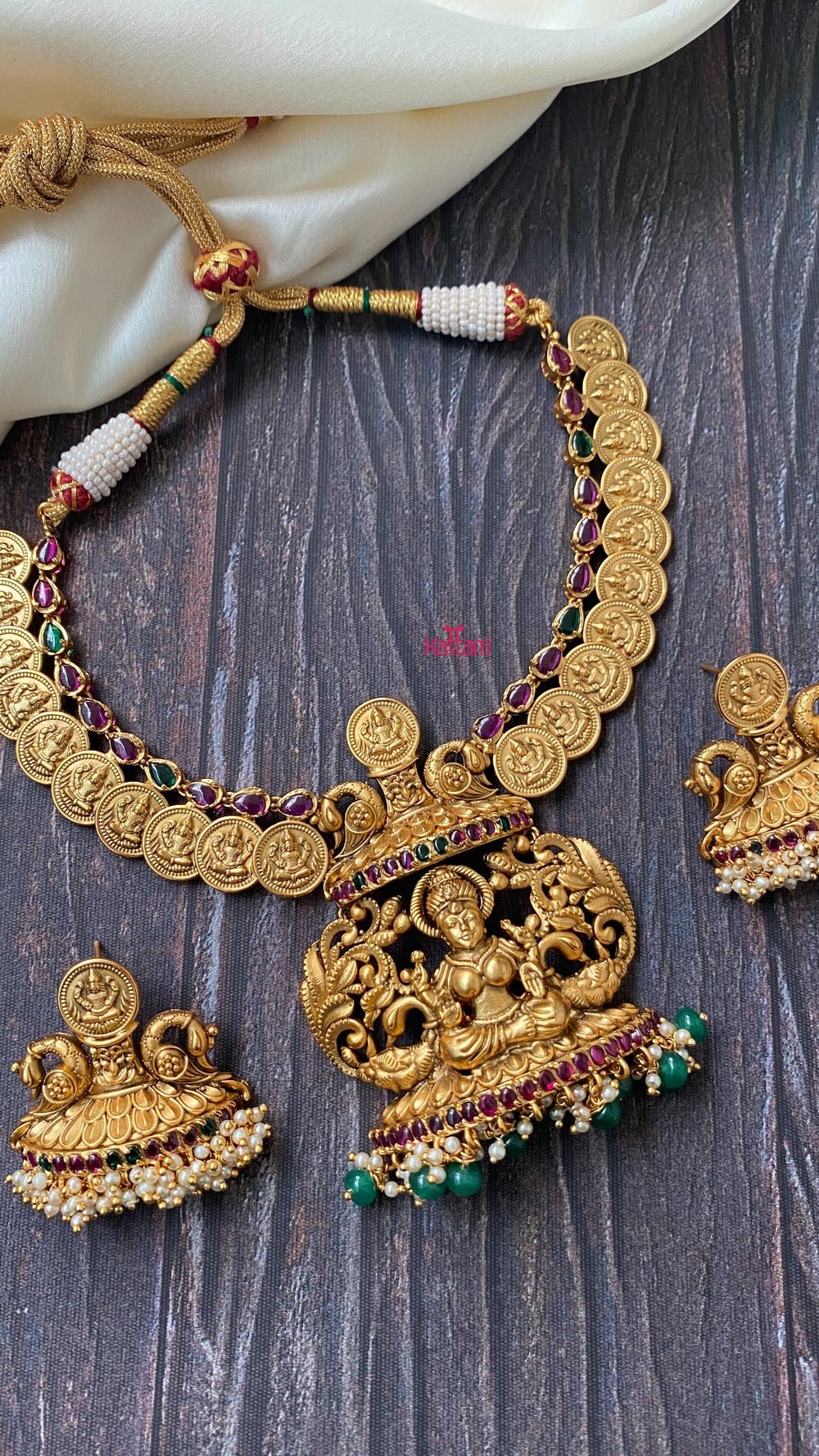 Semi Precious Nakshi Goddess Necklace - N1078
