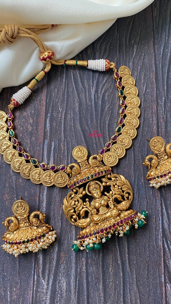 Semi Precious Nakshi Goddess Necklace - N1078