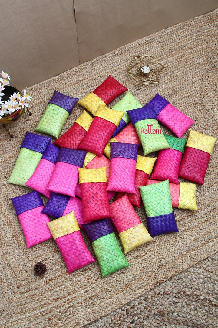 Set of 25 - Size 4*7 Handmade Palm Leaf Pouch - RG4