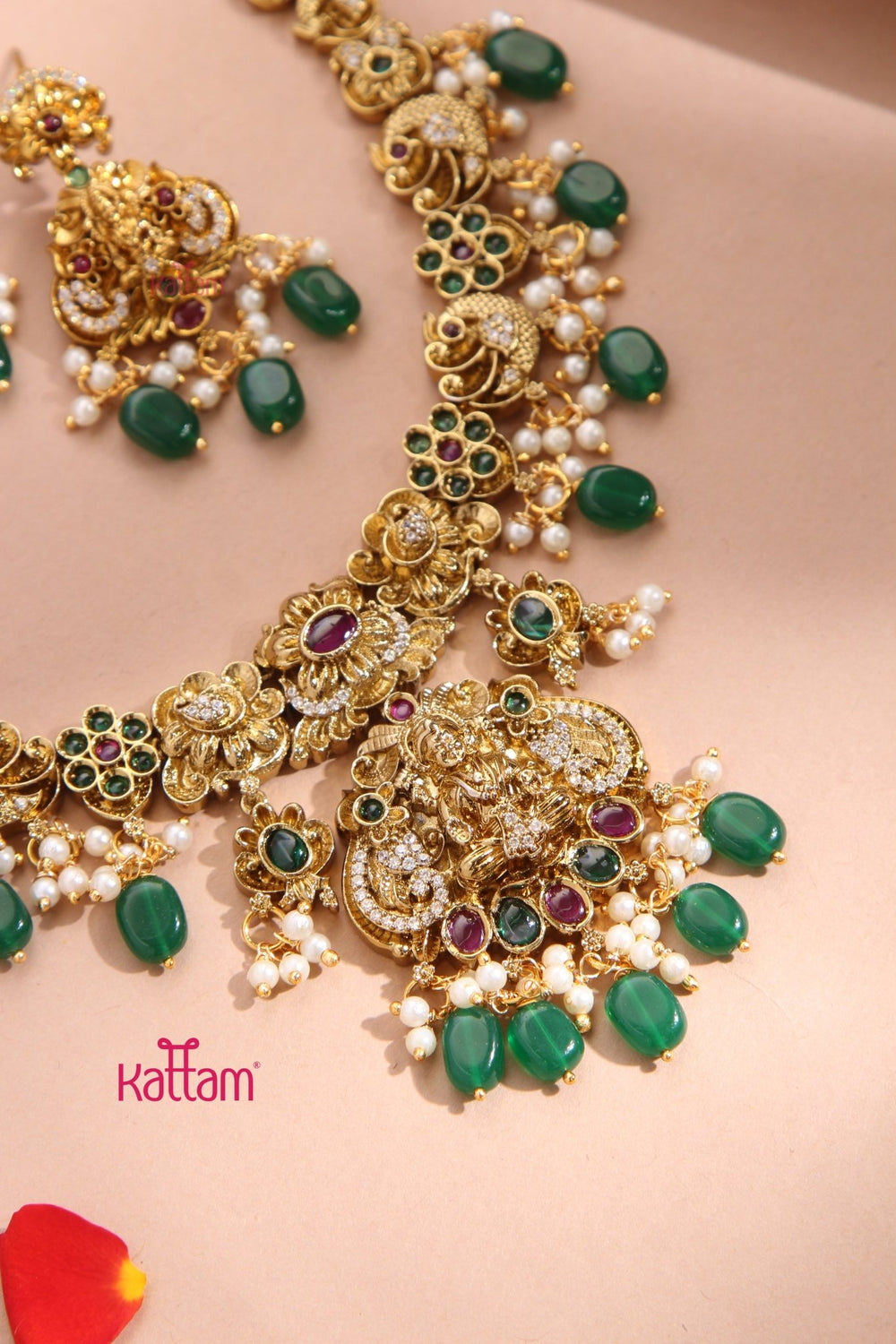 Shahstika - Lakshmi Peacock Necklace - N3337