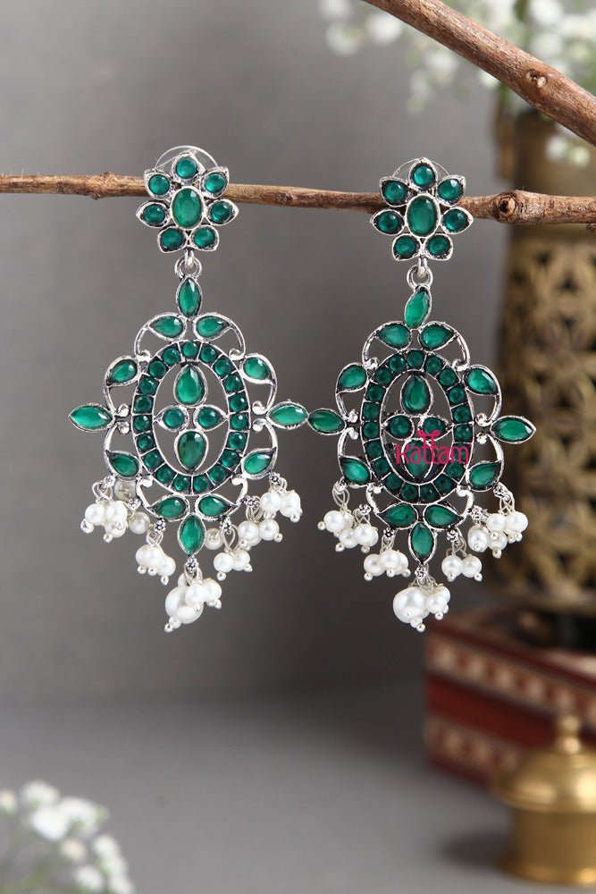 Shakshi Green Stone Earring - E414