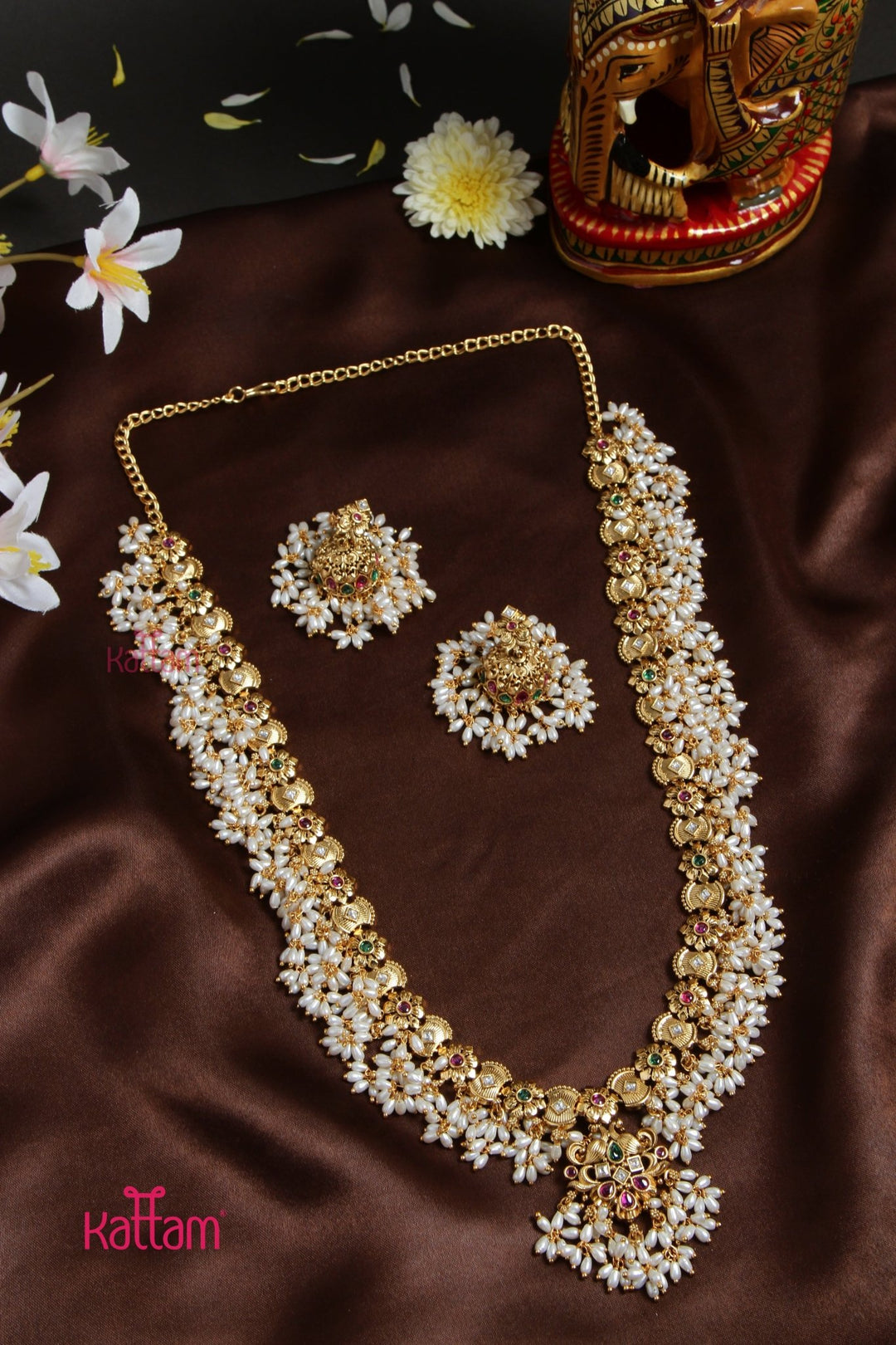 Shoba Matte Gold Guttapusalu Haram Kattam - Main Image