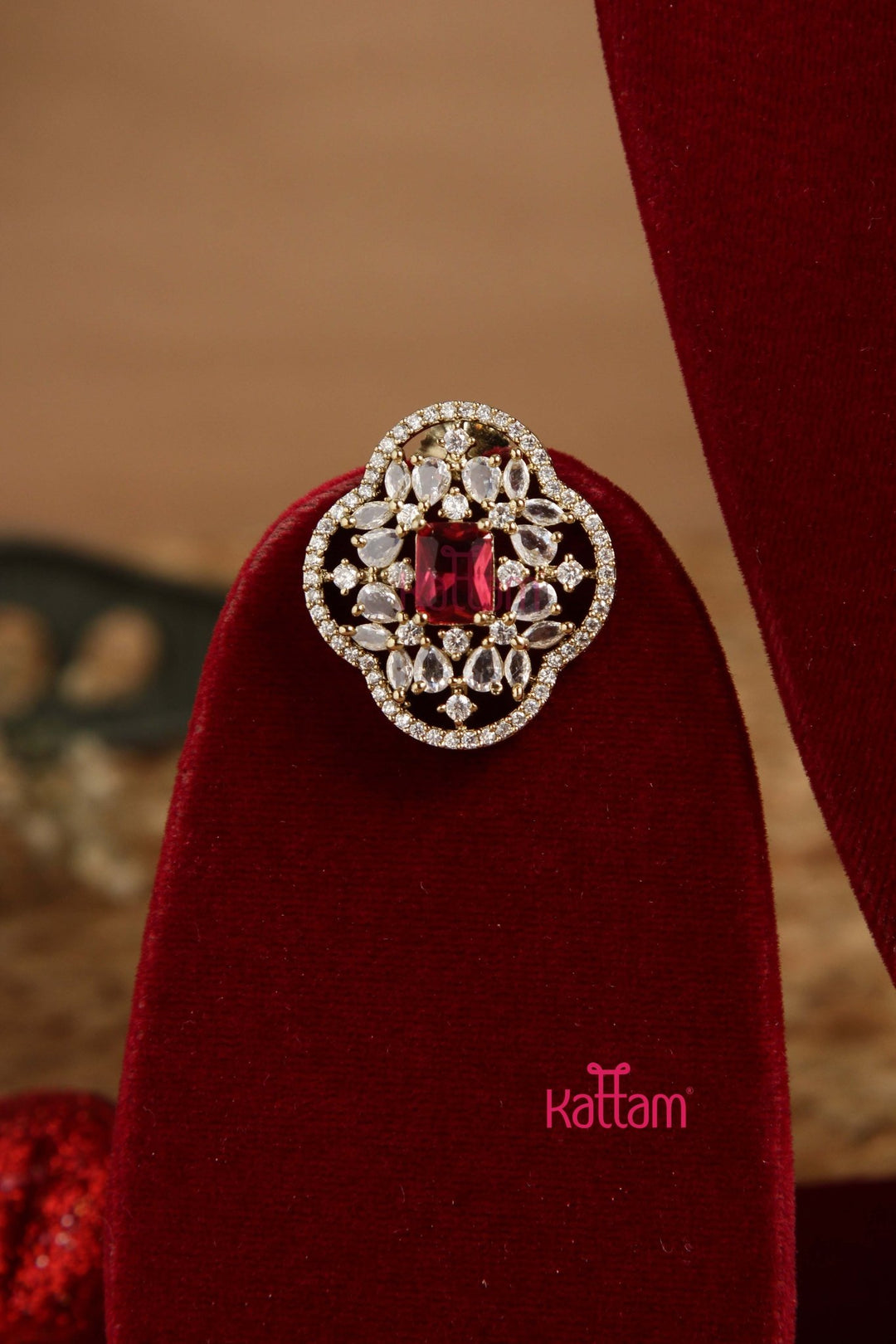 Shreya Victorian Ruby Pearl Choker - N6091