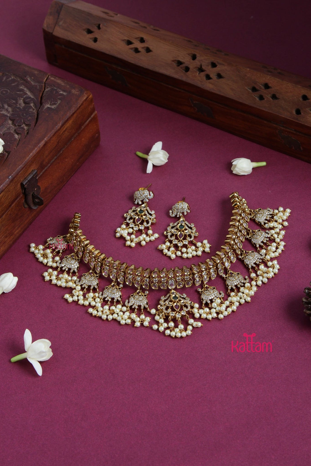 Shruthi - Elephant Pearl Choker - N3090