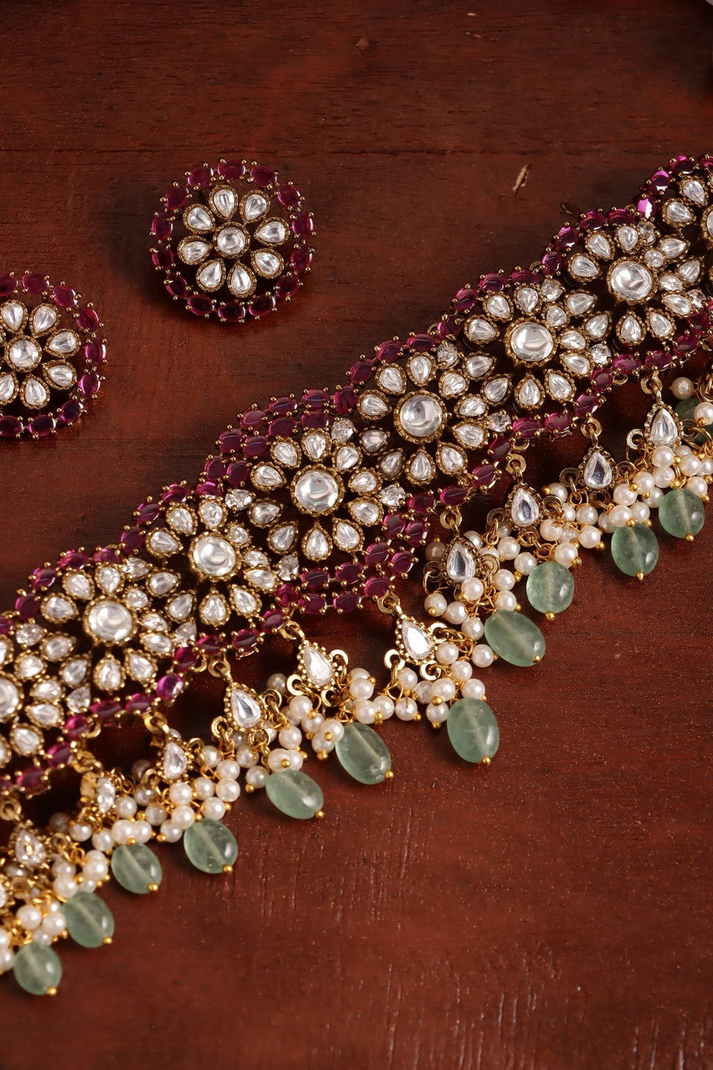 Shyla - Victorian Multistone Bead Choker - N6165