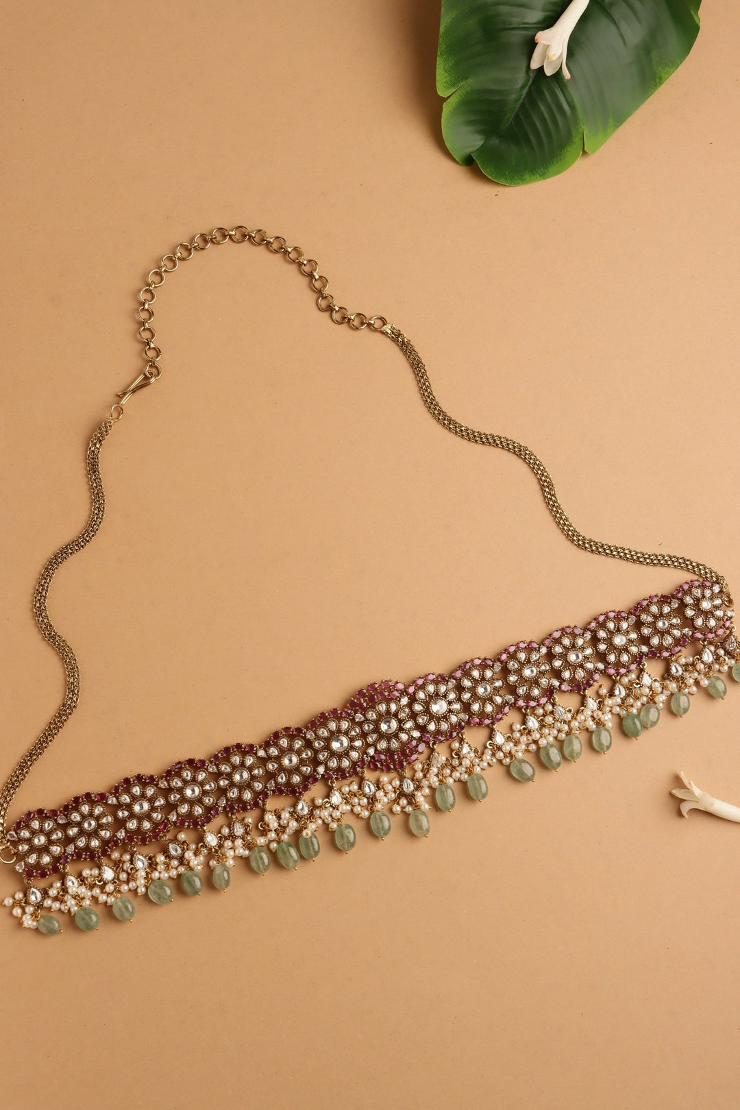 Shyla - Victorian Multistone Beads Hipchain - HB231