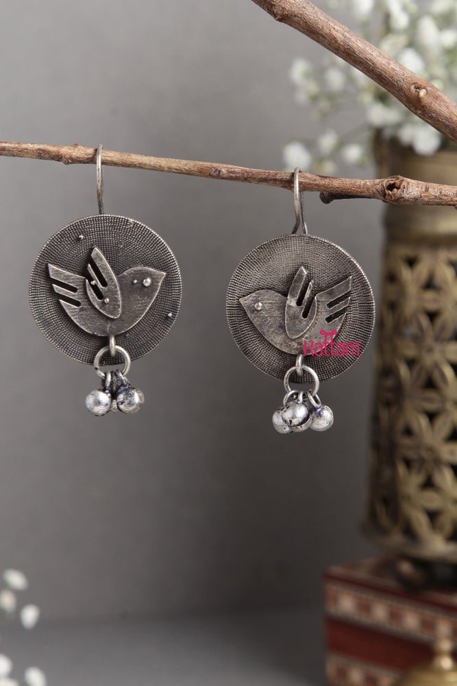 Silver Bird Hook Earring - E452