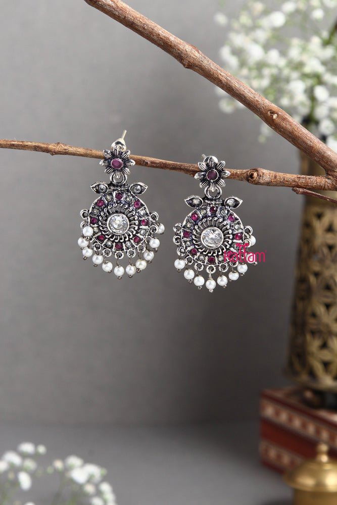 Silver Lookalike Daisy Earring 2 - E405A