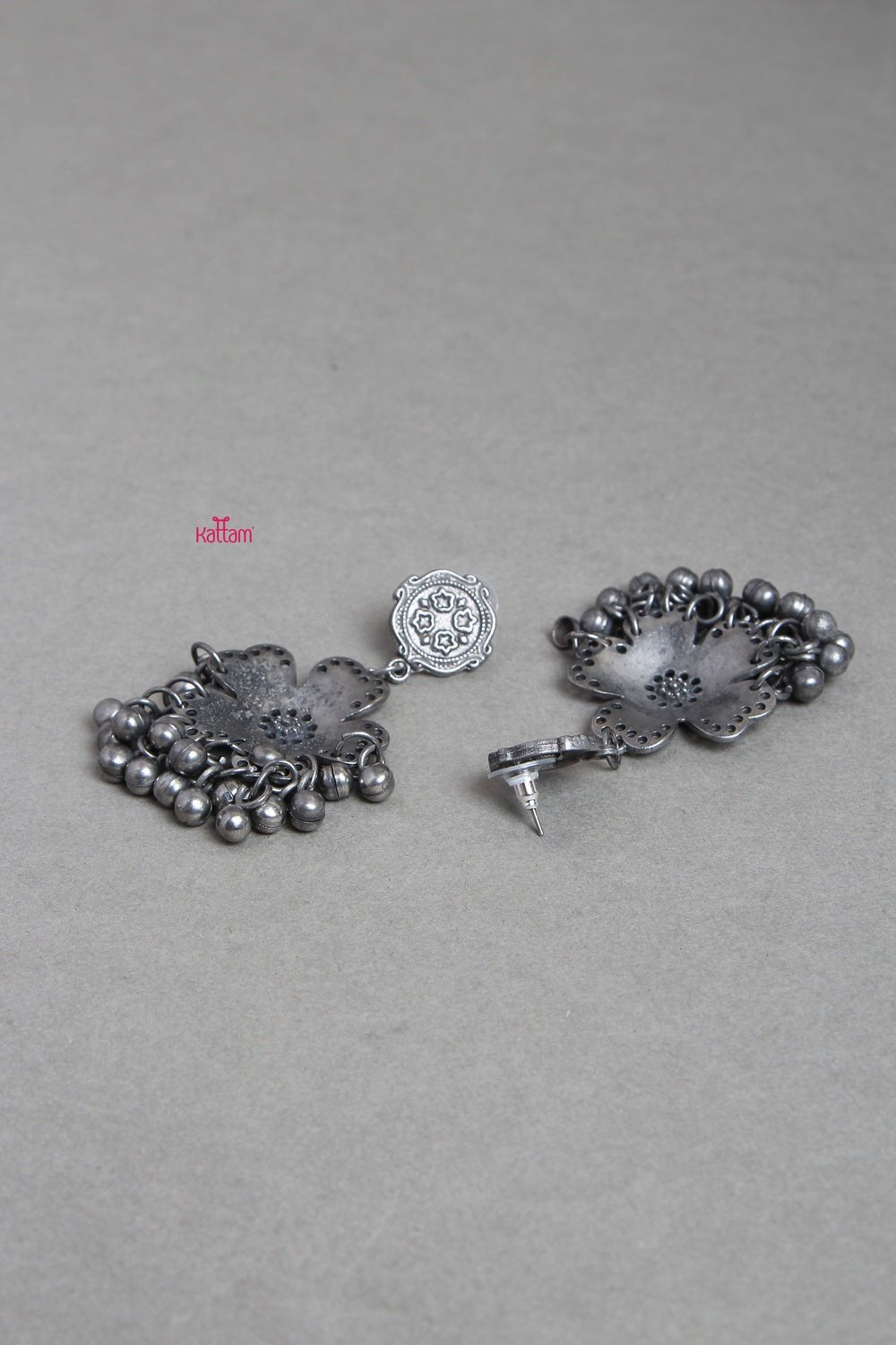 Silver lookalike Ghungroo Earring - E124