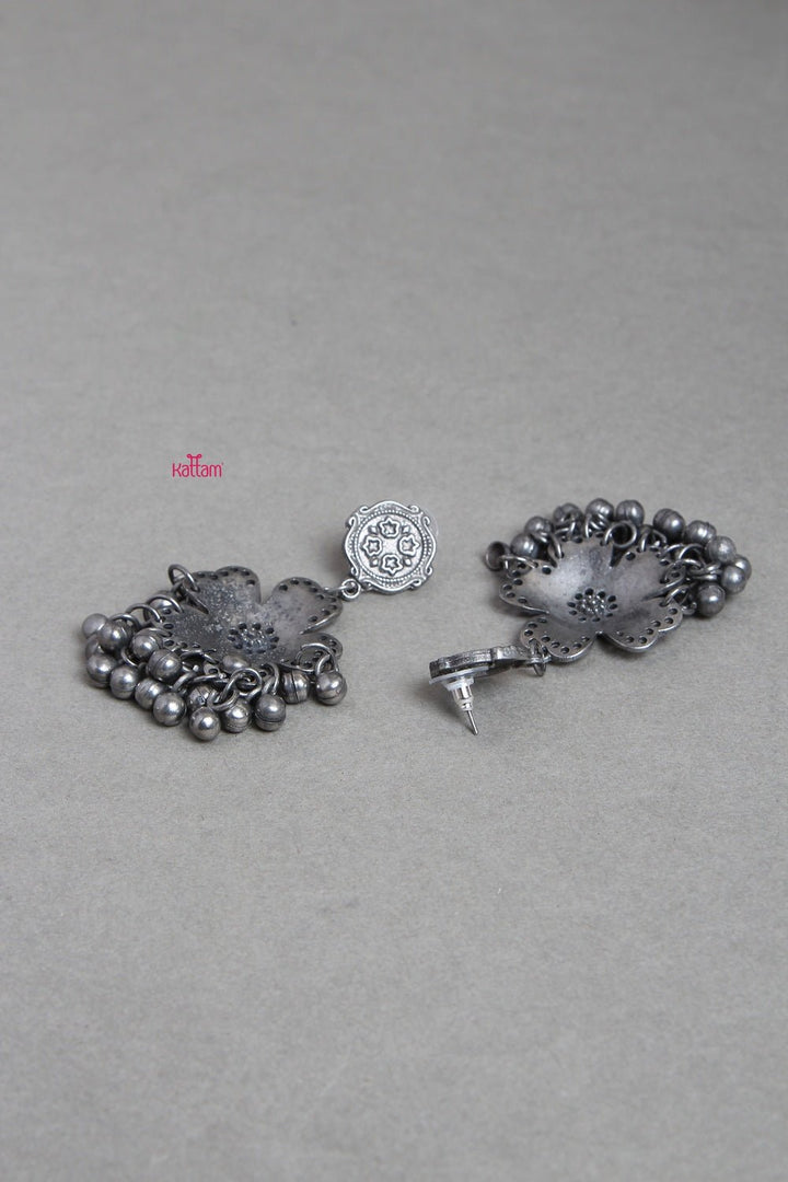 Silver lookalike Ghungroo Earring - E124