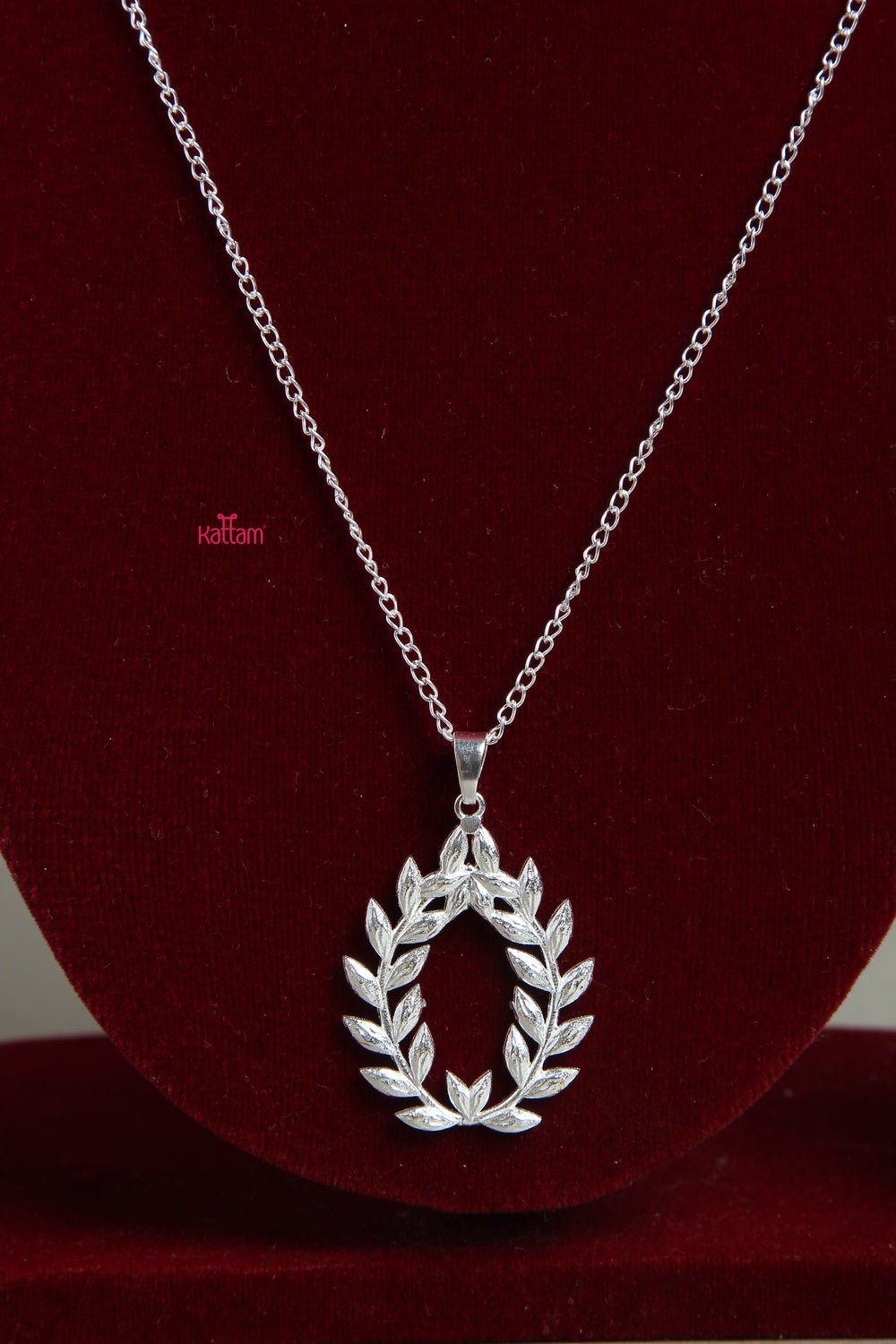 Silver Oval Leaf Chain Set - OC013