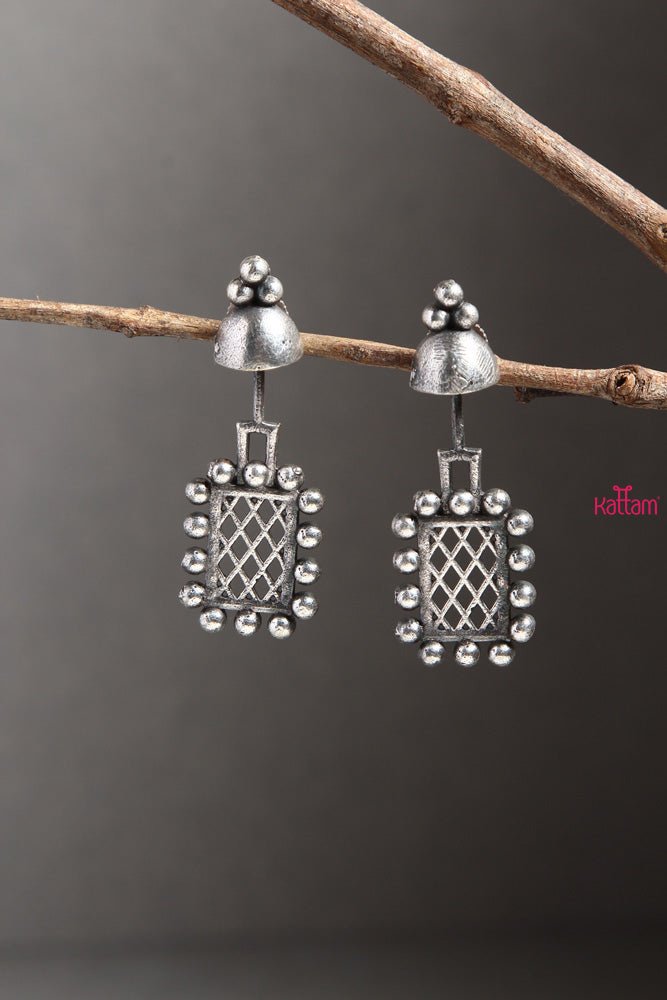 Silver Spike Earring - E229