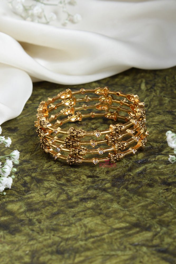 Simple Goddess Stone Bangle - B453 - V4