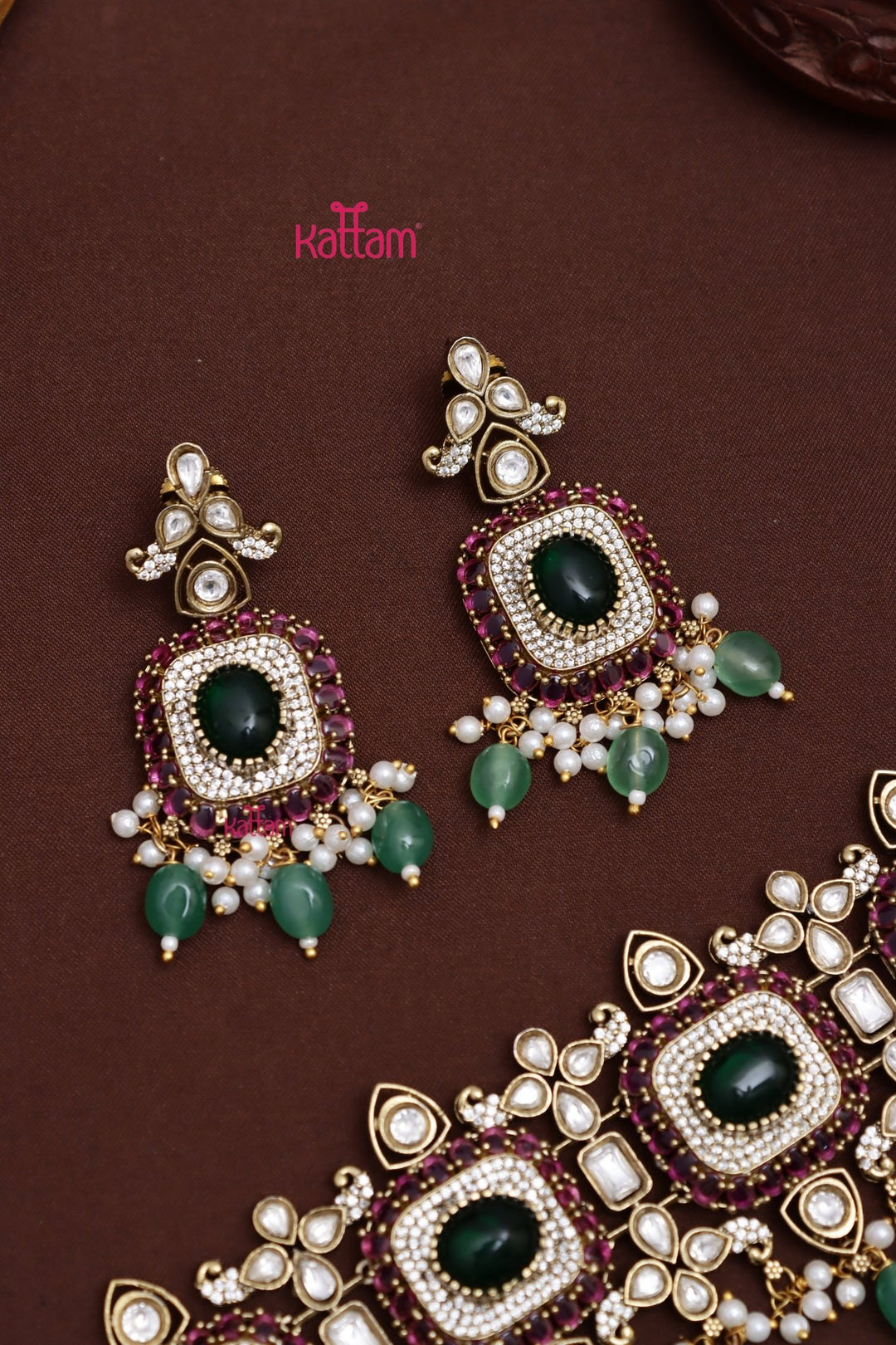 Siya - Victorian AD Beads Choker - N6172