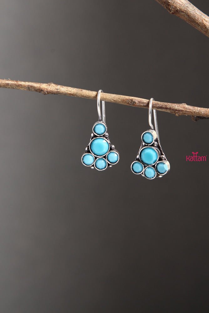 Sky Blue Pear Earring - E281