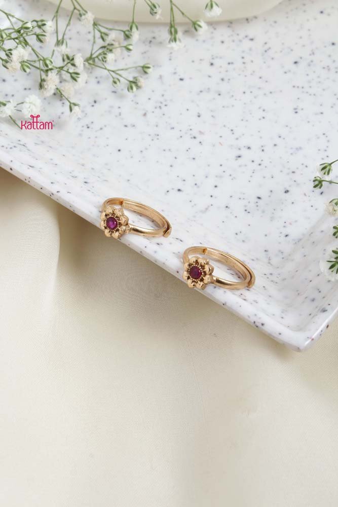 Small Flower Toe Ring ( Adjustable) - TR001
