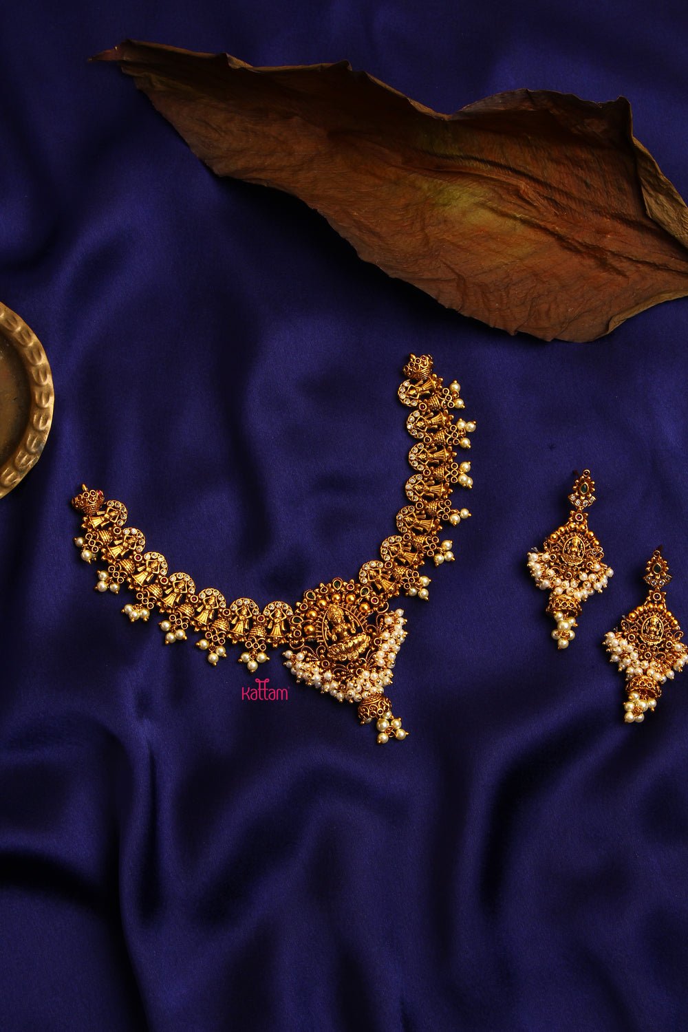 South Indian Traditional Pearl Necklace Set - N770